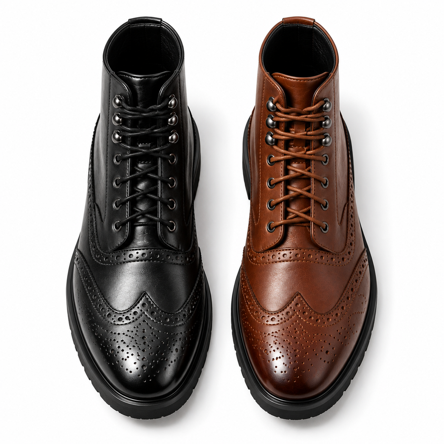 Men's Classic Wingtip Brogue Boots